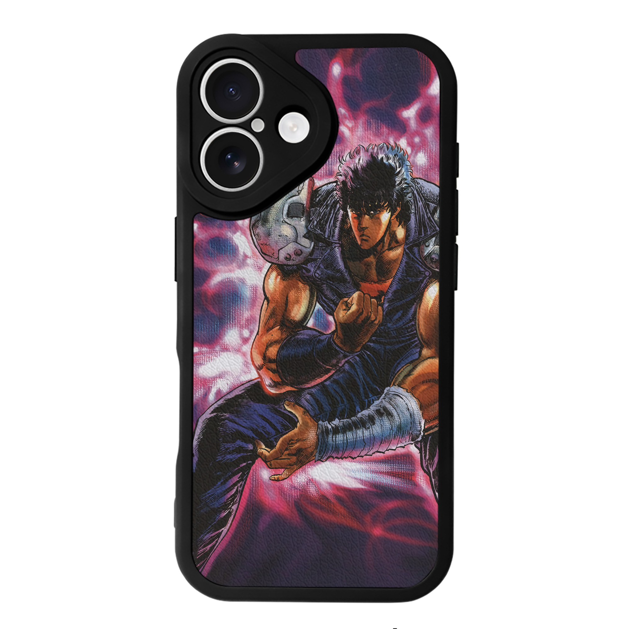 （画像用） 北斗の拳 Fist of the North Star 【iPhone 16シリーズ対応】シリコンスマホケース（レザー調） 材質：シリコン